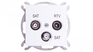 Sentia Gniazdo antenowe RD/TV/SAT/SAT końcowe białe 1460-10