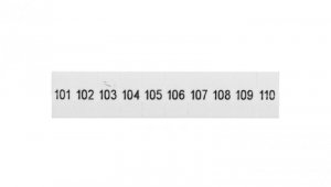 Oznacznik do złącz szynowych, opisówka ZB 5 numerowana od 101-110 kolor biały /10szt./