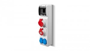 Rozdzielnica budowlana RS-6 6-mod. 2x2P+Z, 16A/5P, 32A/5P, IP44 bez zabezpieczeń 6240-00