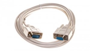 Kabel transmisyjny szeregowy RS232 Sub-D9 (F) - Sub-D9 (M) 3m beżowy
