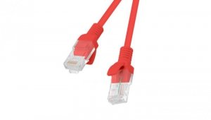 Kabel krosowy patchcord U/UTP kat.6 0,25m czerwony
