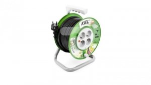 Przedłużacz bębnowy STANDARD LINE 25m H05VV-F 3x1,5 4xGS /+ termik/ 16A czarny