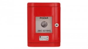 Przycisk kryty 1Z zielony w obudowie OBC pierścień niklowany SP22-KZ-10/OBC/B