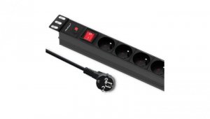 Qoltec Listwa zasilająca PDU antyprzeciążeniowa do RACK 19 1U 16A 8xFRENCH 2m