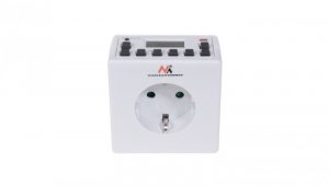 Timer cyfrowy Maclean Energy MCE30G 10 programów CD funkcja Random 3600W - Czasomierz - programator cyfrowy max 156 programów MC