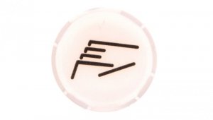 Soczewka przycisku 22mm płaska biała z symbolem RECZNE M22-XDL-W-X9 218307