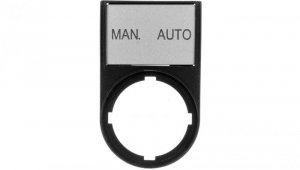 Tabliczka opisowa MAN-AUTO 50x30mm czarna 22mm prostokątna M22S-ST-GB11 216500