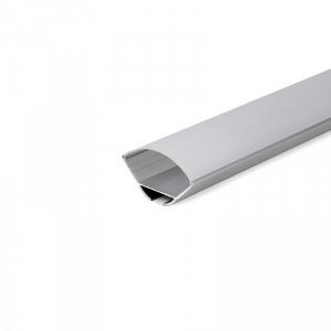 Profil Aluminiowy V-TAC 2mb Anodowany, Klosz Mleczny, Kątowy, Na dwie taśmy VT-8105