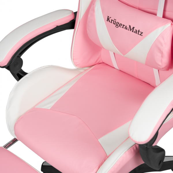 Fotel gamingowy Kruger&amp;Matz GX-150 Biało-różowy