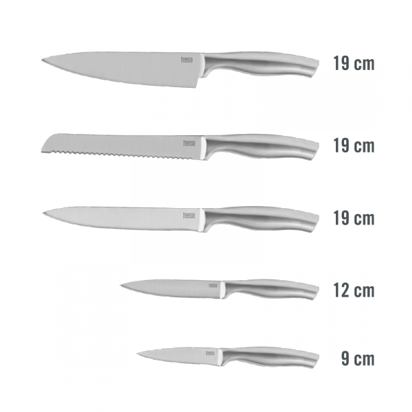 Zestaw noży kuchennych w bloku