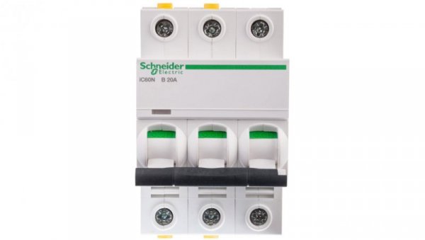 Wyłącznik nadprądowy 3P B 20A 6kA AC iC60N-B20-3 A9F03320