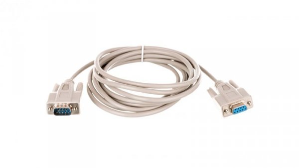 Kabel przedłużający RS232 1:1 Typ DSUB9/DSUB9, M/Ż beżowy 3m AK-610203-030-E