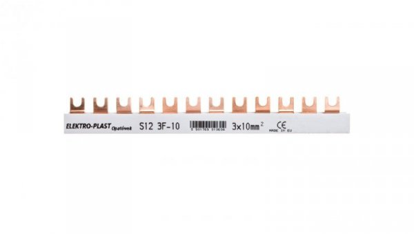Szyna łączeniowa 3P 63A 10mm2 widełkowa (12mod.) 3F S12 3F-10 45.122