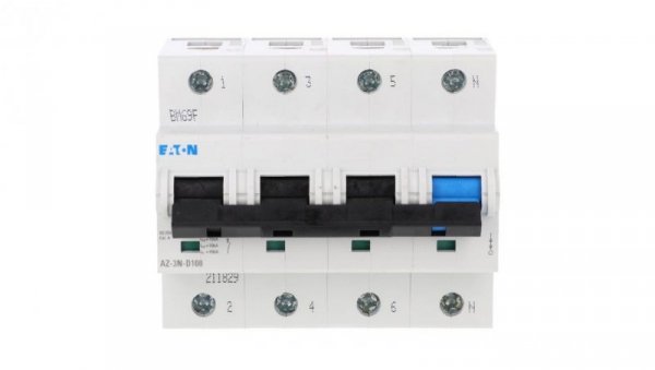 Wyłącznik nadprądowy 3P+N D 100A 15kA AC AZ-3N-D100 211829