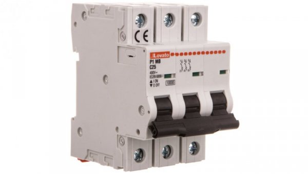 Wyłącznik nadprądowy 3P C 25A 10kA P1MB3PC25