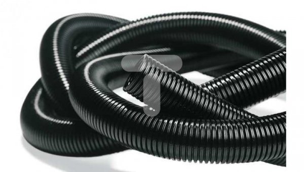 Rura karbowana 750N fi 20/15 z pilotem samogasnąca czarna PV UV ECTC152050T /50m/