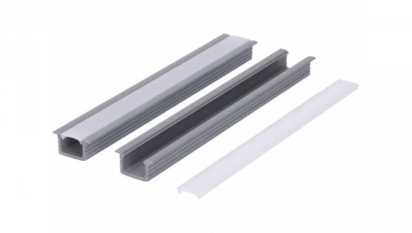 Profil led PCV Fuga 16x11 2m szary ML