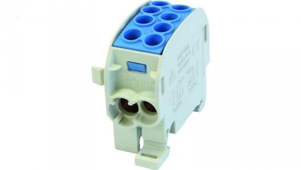 Blok rozdzielczy 1-potencjałowy łączony SCB 35-Cu (80210) SIMBLOCK 2x4-35mm2, 2x2,5-25mm2 niebieski 81504003