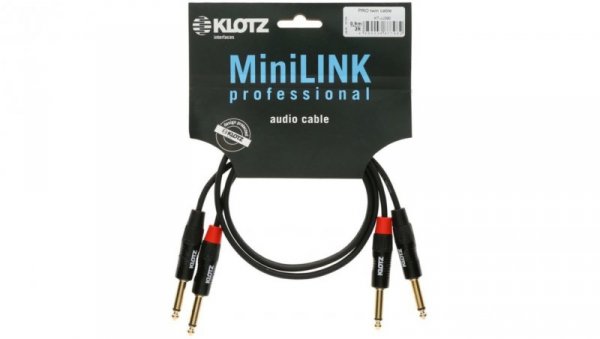 KLOTZ Kabel Audio 2x Jack 6,3mm Mono (wtyk) / 2x Jack 6,3mm Mono (wtyk) 0,9m