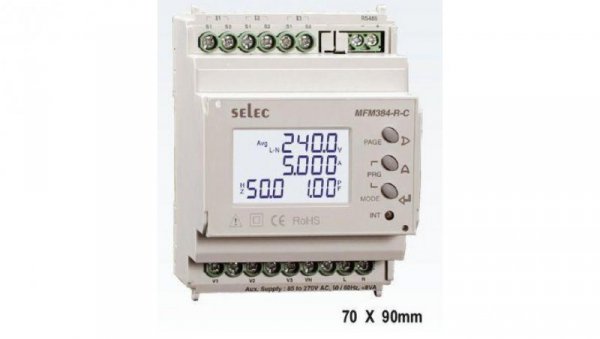 Miernik parametrów sieci MFM384-R-C-24V DC komunikaja Modbus RS485