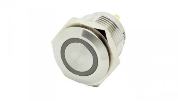 WŁĄCZNIK LED 12V MONO SREBRNY + YELLOW O BWÓD