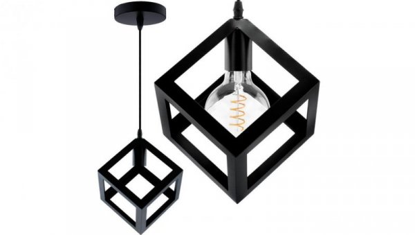 Lampa wisząca TALUS geometryczna kwadrat ZWIS do LED 1x E27 LUMILED