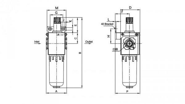 Smarownica sprężonego powietrza G 1/4 GW do 10 bar