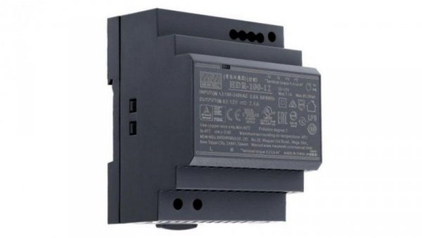 Zasilacz na szynę DIN 85W 12V HDR-100-12 7,1A do led Mean Well