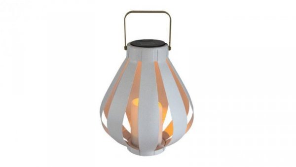 Latarenka Solarna LED Wisząca LAMPION biała LED 34cm ciepła