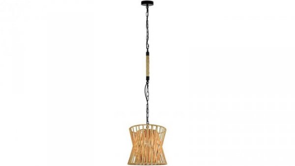 Lampa sufitowa VARBERG IL MIO w stylu boho stal + sznur 1xE27 Goldlux