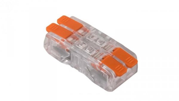 Szybkozłączka dwustronna, podwójna, 4x 0,2-2,5mm2, 4 styki, przezroczysta, E.4194/2 /50szt./