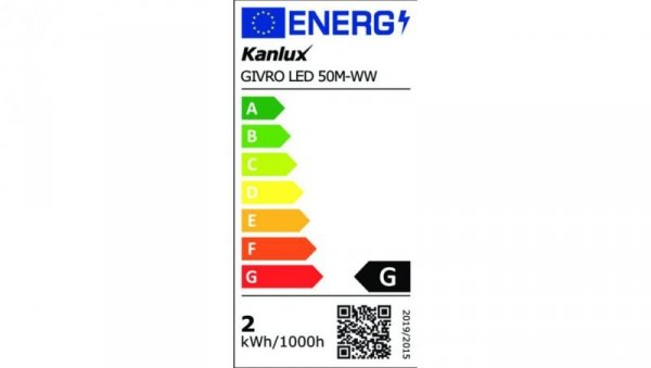 Wąż świetlny 210 DC GIVRO LED 50M-WW 2W/M 110lm/m 3000K IP65 rolka 50mb Odporność UV zasilanie przelotowe 38574