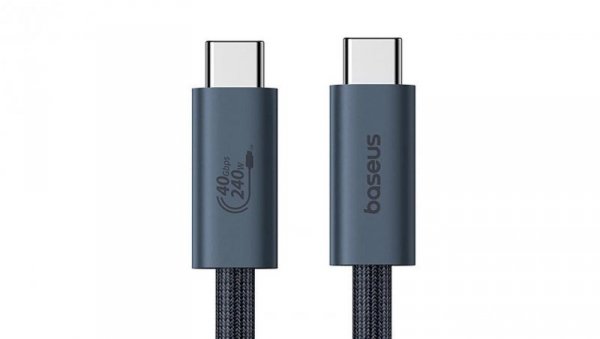 Kabel Baseus CB000068 USB-C - USB-C 240W PD 8K 60Hz 1m - czarny
