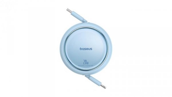 Kabel Baseus Free2Pull zwijany USB-C / Lightning 20W 1m - niebieski