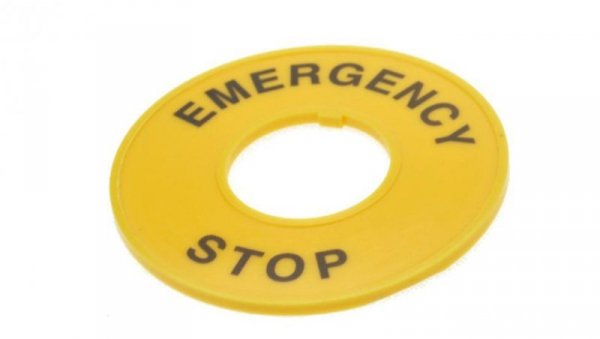 Tabliczka EMERGENCY ostrzegawcza