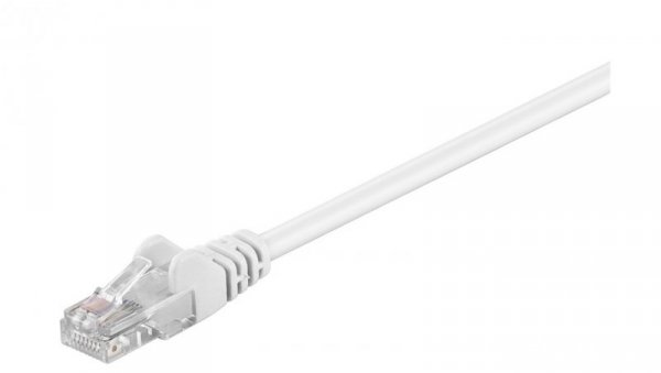 CAT 5e Kabel łączący, U/UTP, biały - Długość kabla 0.25 m