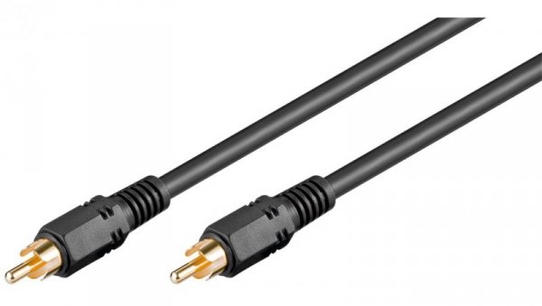 Koncentryczny, cyfrowy kabel łączący audio, cinch S/PDIF, podwójnie ekranowany - Długość kabla 5 m