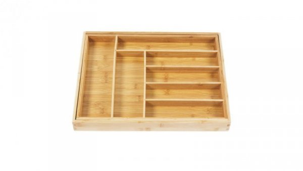Rozsuwany bambusowy organizer na sztućce GreenBlue, 325-500x430x45mm, GB379