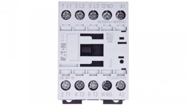 Stycznik mocy 7A 3P 42V AC 1Z 0R DILM7-10(42V50HZ,48V60HZ) 276546