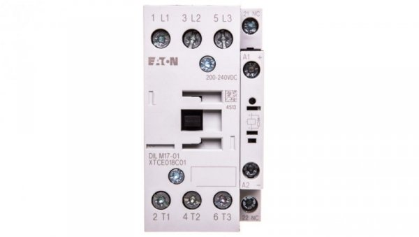 Stycznik mocy 18A 3P 200-240V DC 0Z 1R DILM17-01(RDC240) 277053