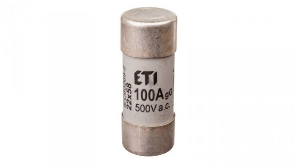 Wkładka bezpiecznikowa cylindryczna 22x58mm 100A gG 500V CH22 002640025
