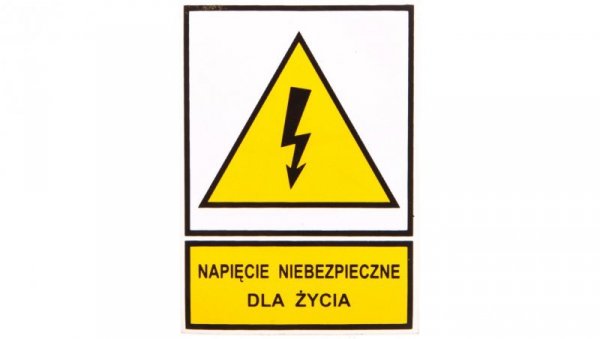 Tabliczka /znak ostrzegawczy/ TZO 52X74S N.N.D.Z. E04TZ-01011110200
