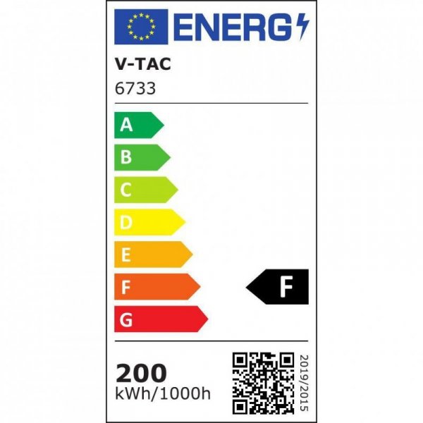 Projektor LED V-TAC 200W SMD F-CLASS Czarny VT-49204 4000K 17600lm