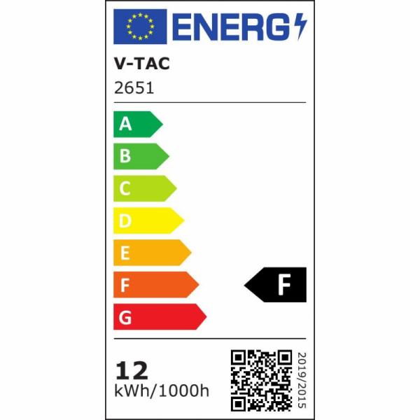 Taśma LED V-TAC Bezpunktowa COB 512LED 24V CRI90+ 12W/m VT-COB 6000K 1000lm 3 Lata Gwarancji