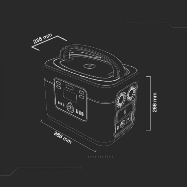 Magazyn Bank Energii V-TAC Generator K5 Powerbank 1050Wh 1000W (1800W Max) LiFePO4 VT-1001 2 Lata Gwarancji