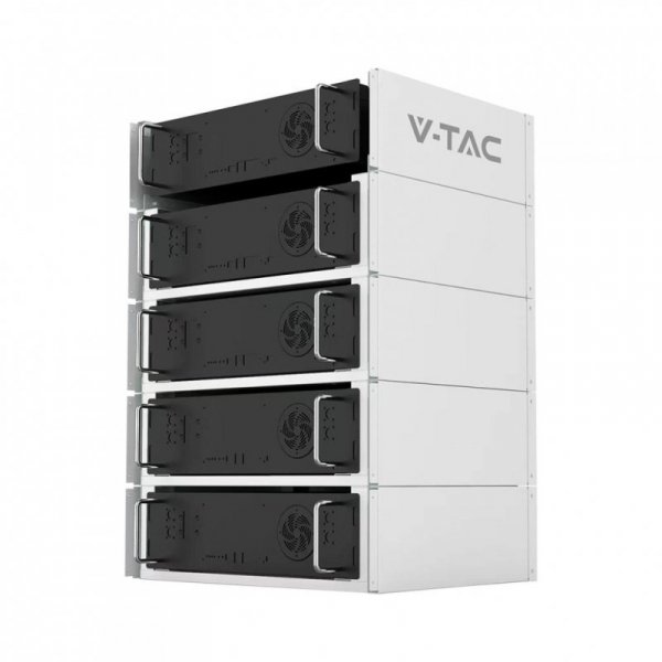 Stojak Regał RACK do Magazynów Energii V-TAC 5,12kWh SKU11377 VT-48100E-P2 Max. 5 modułów 10 Lat Gwarancji