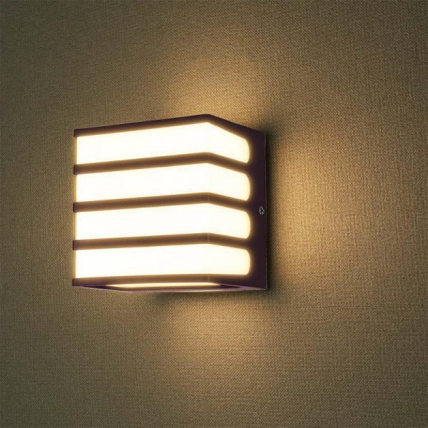 Oprawa Ścienna Ogrodowa V-TAC 8W LED IP65 120x120 Brązowa VT-732 3000K 750lm