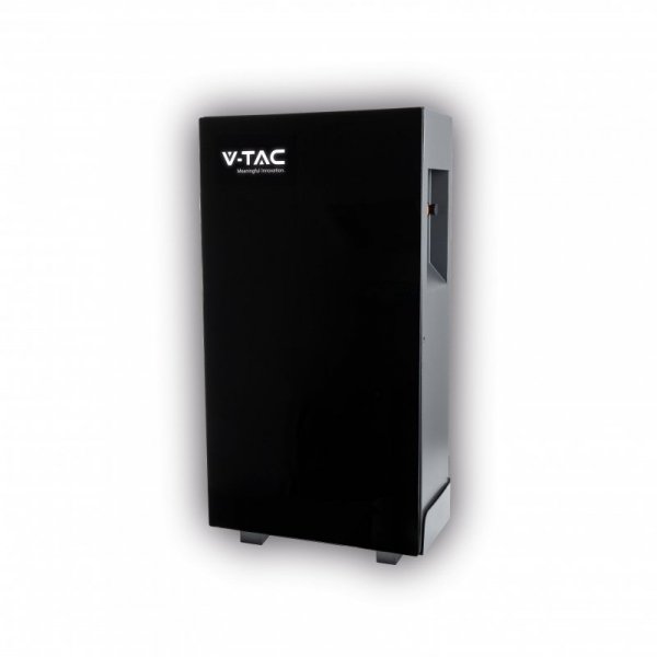 Magazyn Bank Energii V-TAC Czarny Szklany Front 10.24kWh 200Ah/51.2V 10240Wh LiFePO4 BMS VT-10240B 10 Lat Gwarancji