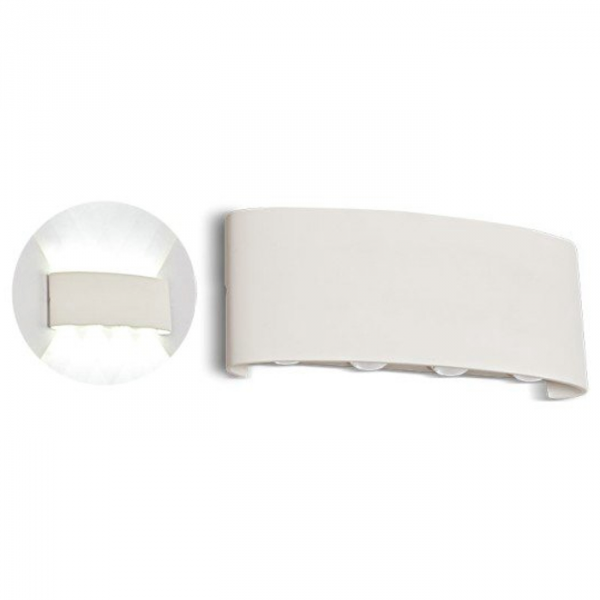 Oprawa Ścienna Góra Dół V-TAC 8W LED Biała IP54 VT-848 4000K 800lm