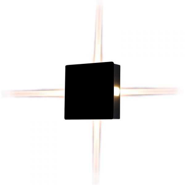 Oprawa Ścienna V-TAC 4W LED IP65 Czarny Kwadrat VT-704-B 3000K 428lm